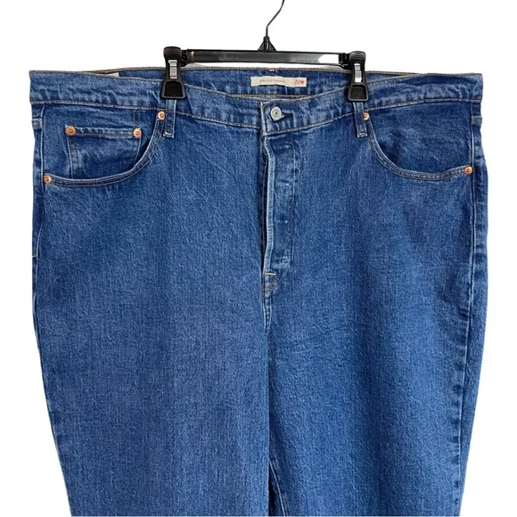 Levi’s Ribcage Straight Ankle Jeans 22W Long Button Fly - Picture 2 of 11